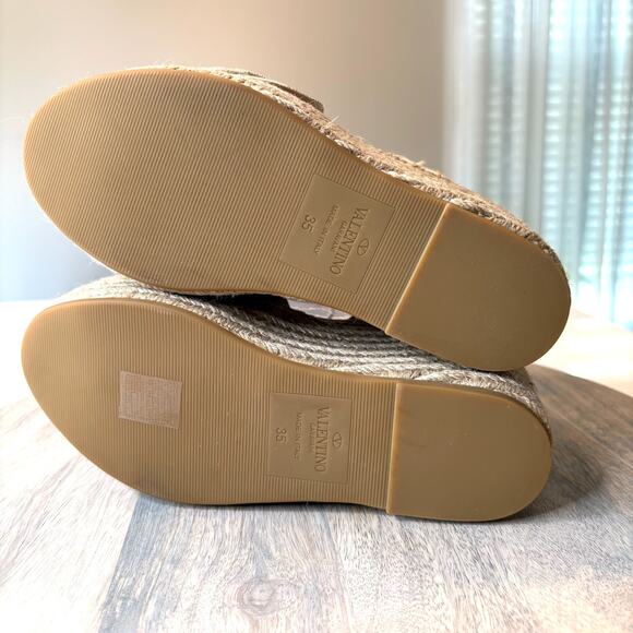 Valentino Garavani Atelier 03 Rose Edition Wedge Espadrille Sandals EU 35 US 5 - Picture 14 of 15